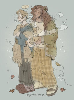 2 character colored sketch